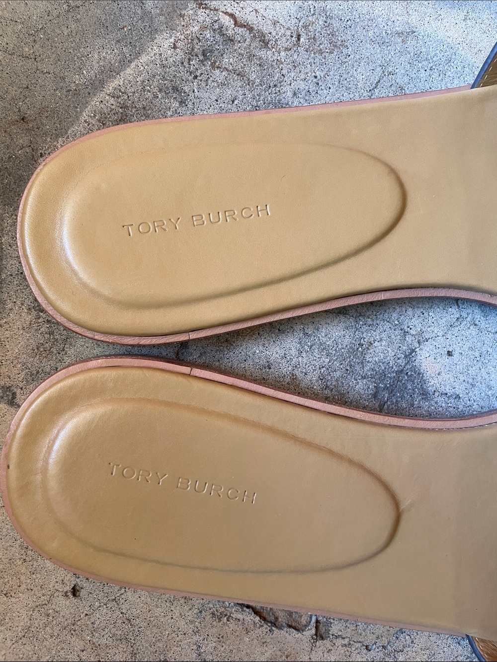 TORY BURCH Women's INES Cream Leather Slide Sandals Size 12 - Picture 6 of 9